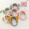 Creative new cute bear ear binding hair band plush makeup wash hair band fashion hair accessories