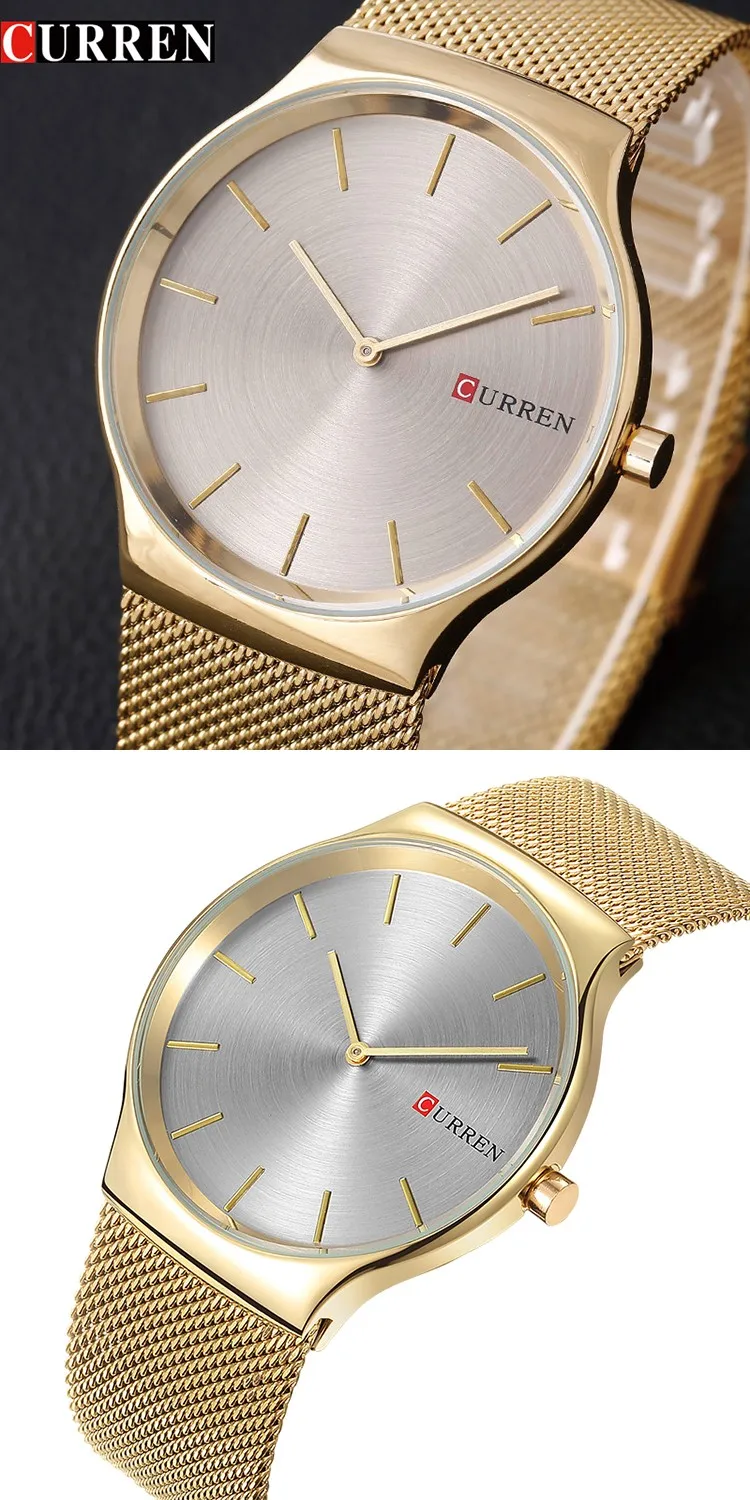 Curren 8256 New Design 2 Hand Analog Luxury Stainless Steel Women Western Elegance Men Japanese Movement Quartz Watches Relojes