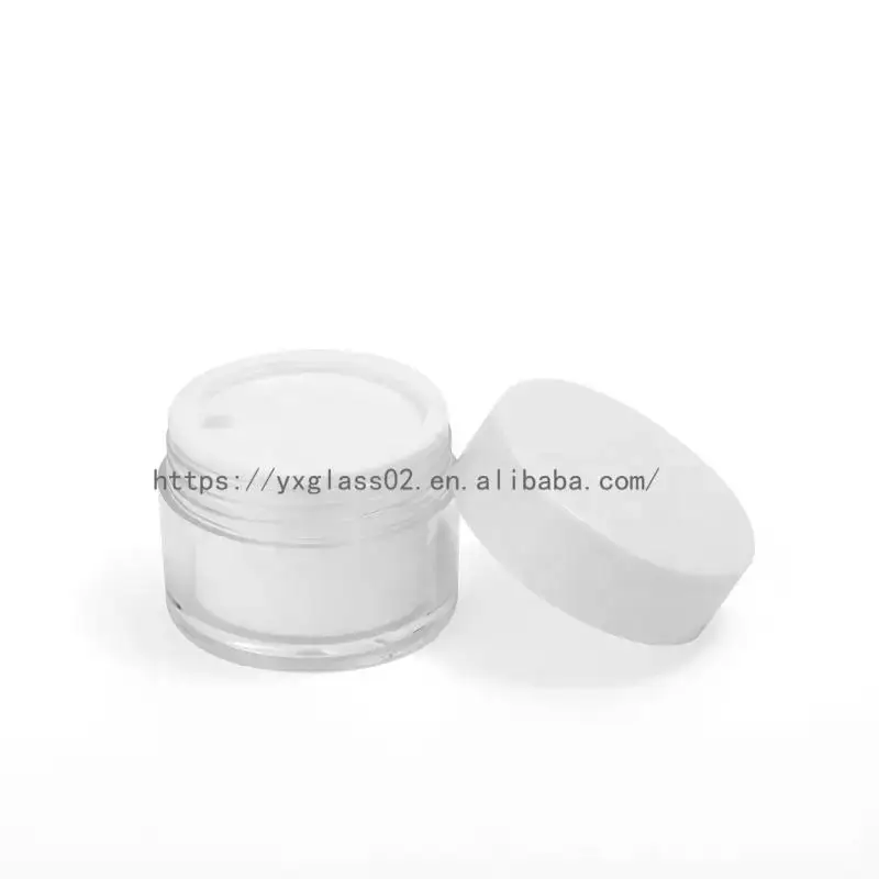 Wholesale Acrylic bilayer body scrub container Plastic cream bottle for Slimming/day/night skincare cream20g30g50g100g factory