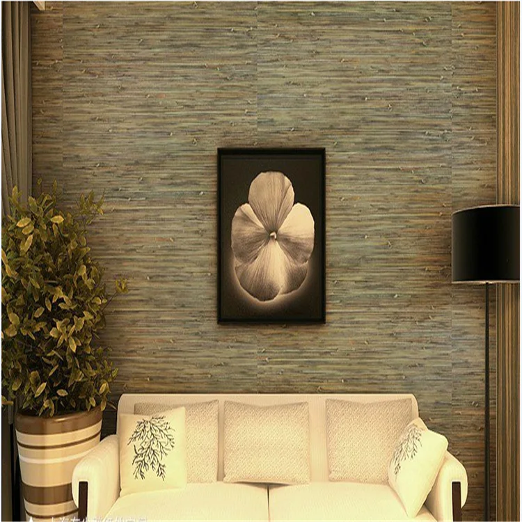 Metallic Background Grasscloth Wallpaper Gold Metallic/cream Sisal