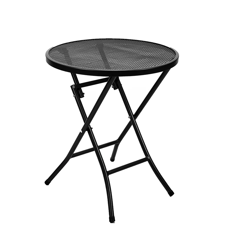 Lightweight Metal Folding Round Table Can Be Use For Manicure And Kids
