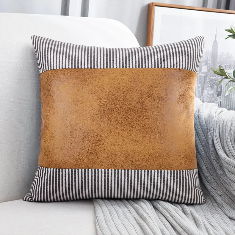 leather pillow case