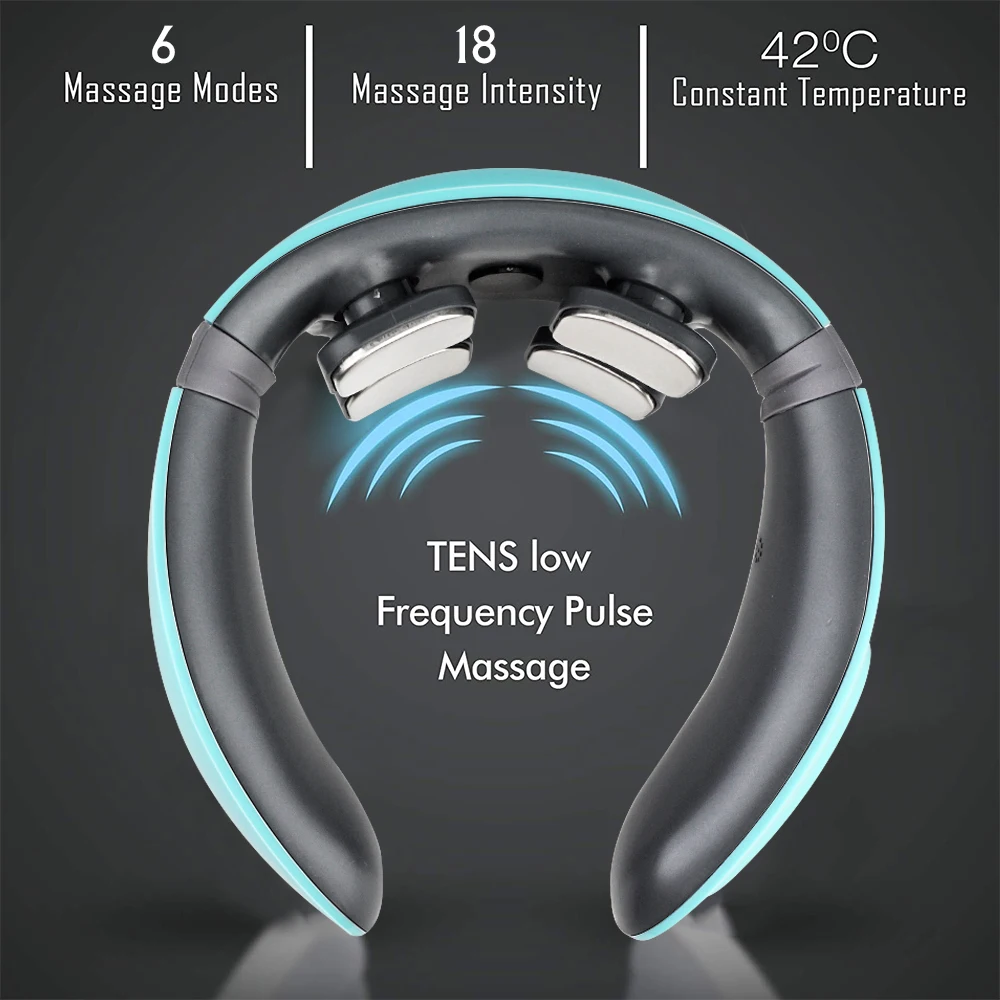 Tens Low Frequency Pulse Heating Massage 4d Smart Electric Neck