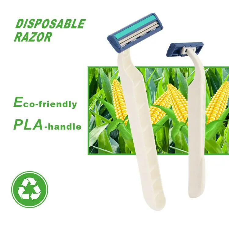 New Arrival Recycling Material Biodegradable Handle 2 Blades Eco