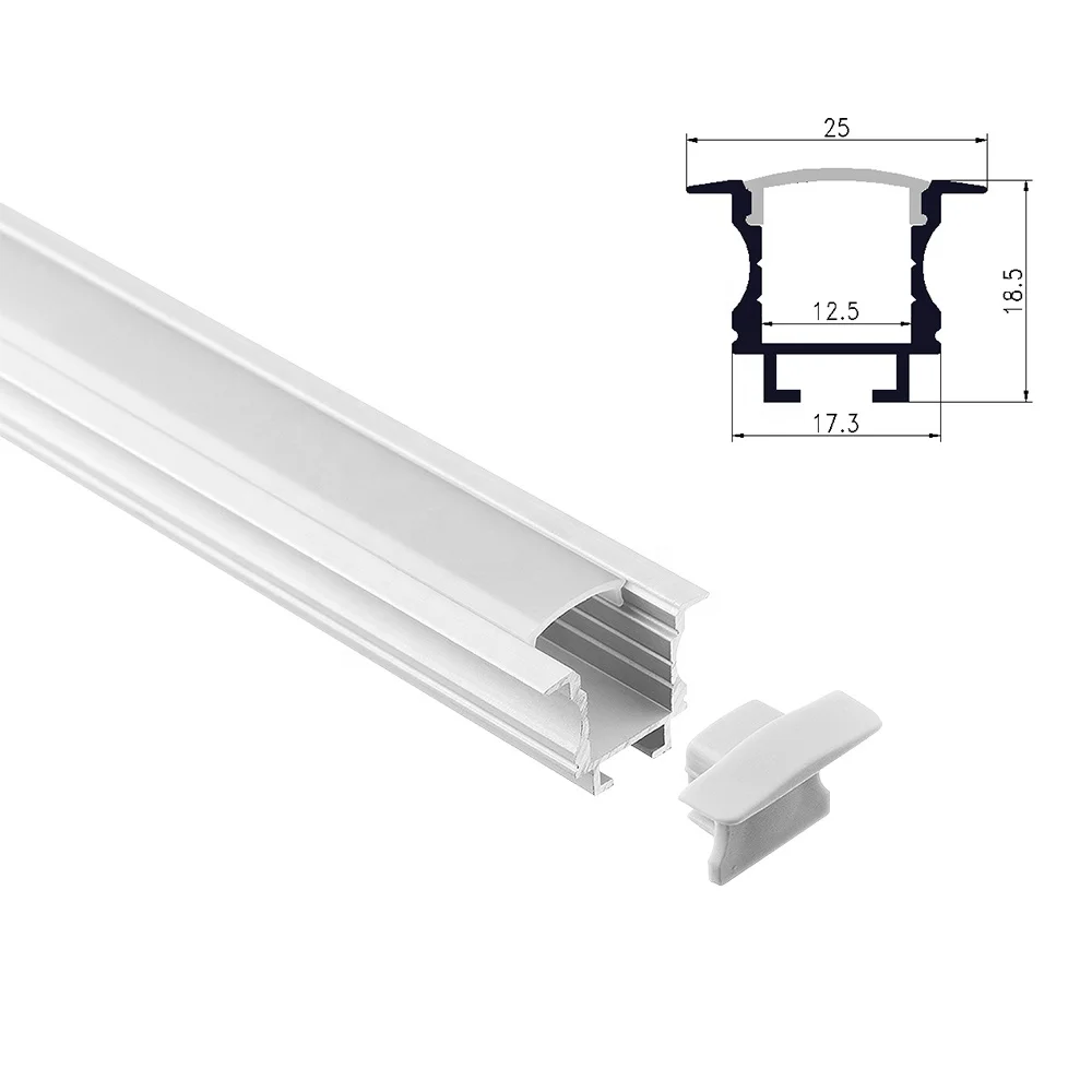 Factory Price Recessed Aluminum LED Strip Profile for Ceiling Mounting