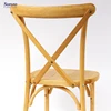 2019 Best Selling Stackable Wooden Cross Back Chair