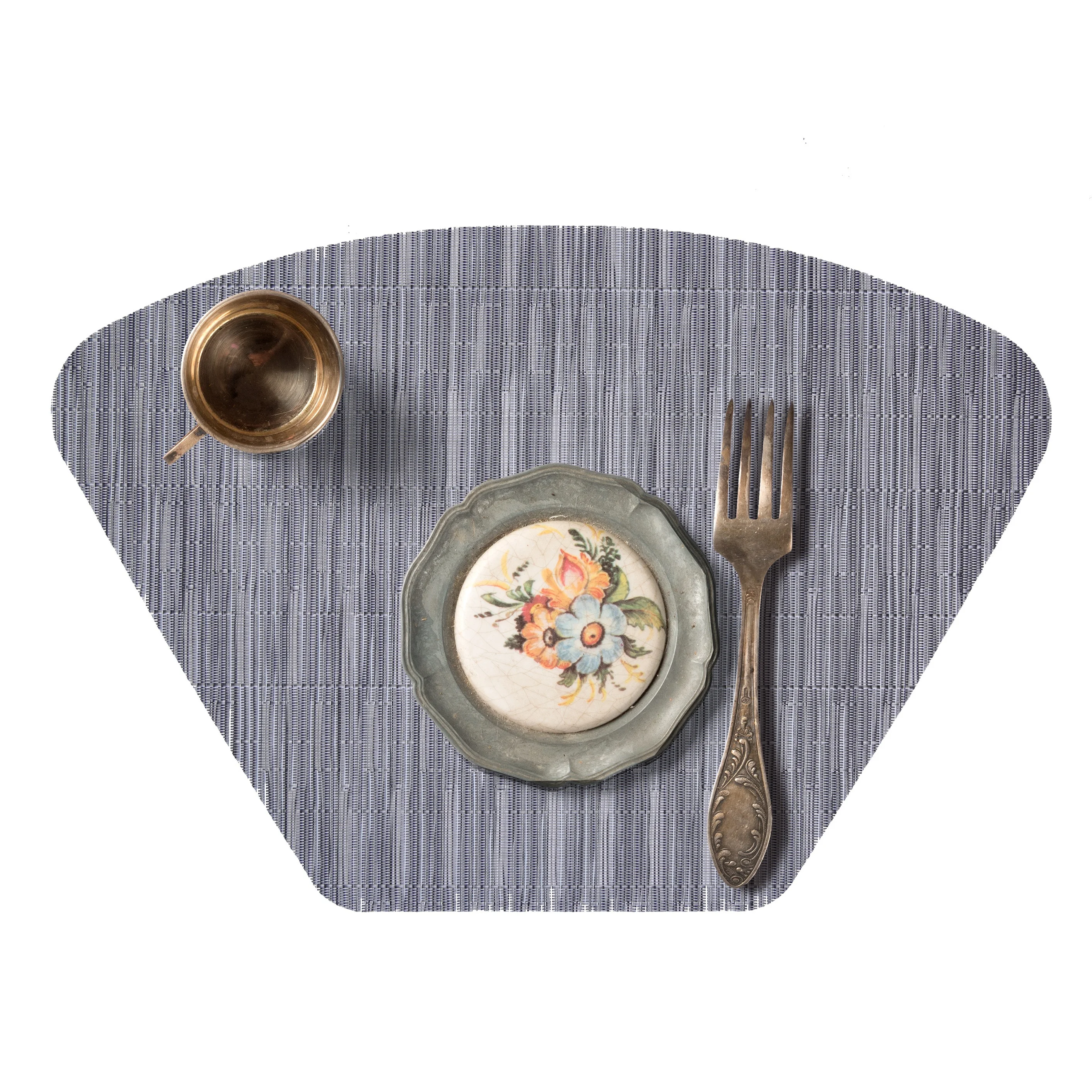 tabletex竹制餐垫扇形餐桌垫扇形pvc圆盘垫碗杯垫板条厨房咖啡桌垫