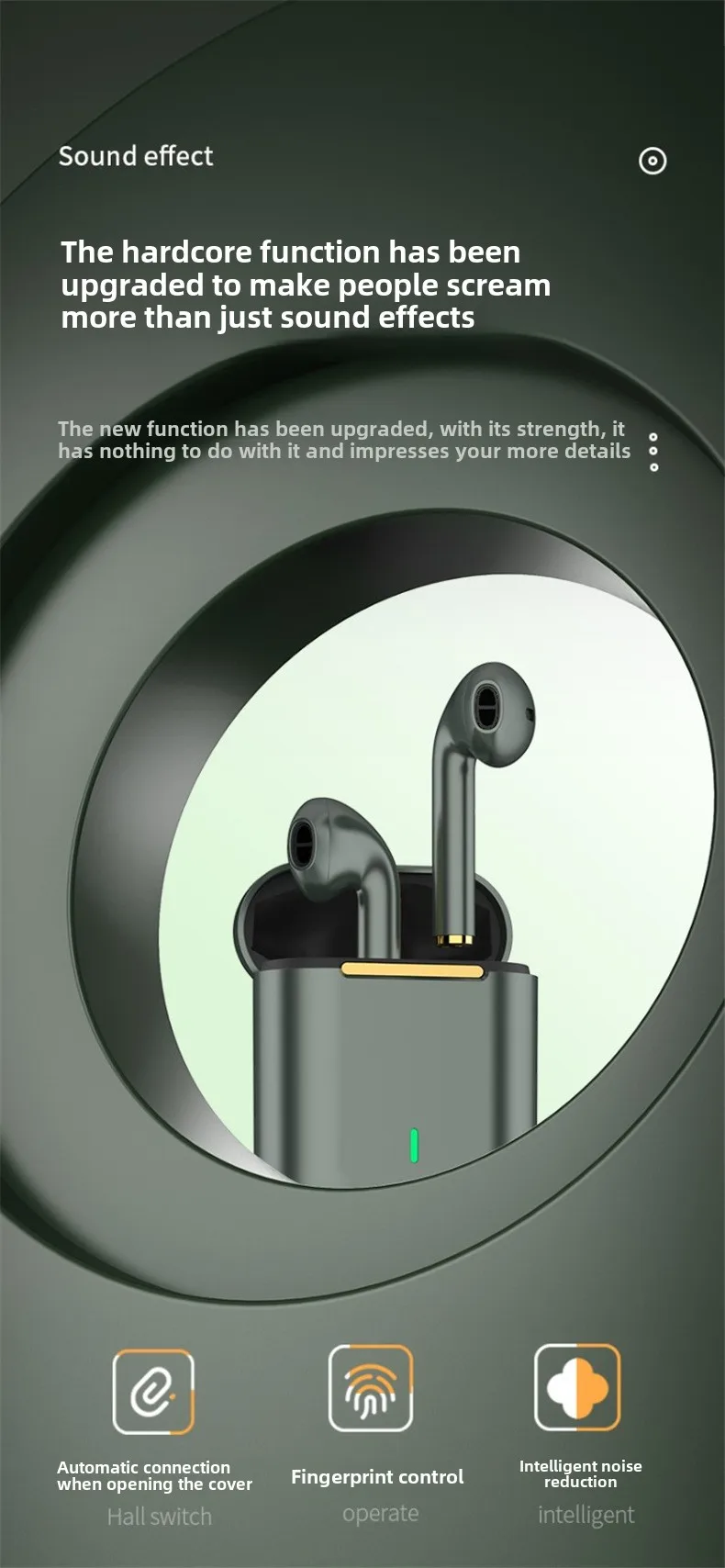 J18 TWS In-Ear Stereo Sports Earphones New Hot Item Wireless for Bluetooth Noise Cancelling LED Digital Display Private Mold JL