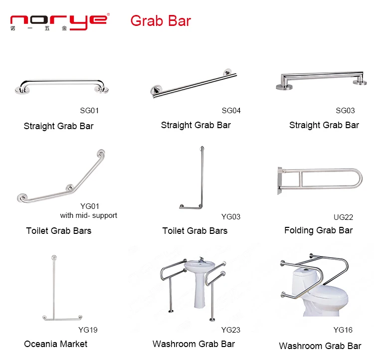 TUV Approved Factory Stainless Steel  Bathroom L-Shaped Grab Bars for Disabled Safety