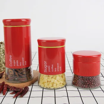 glass tea coffee sugar containers