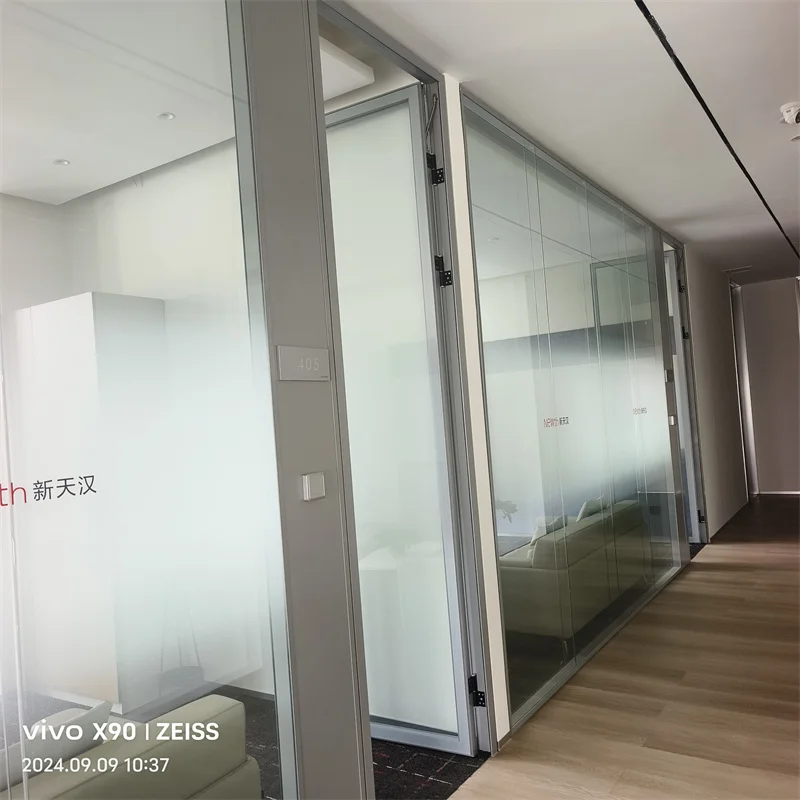 product premium panoramic double glass partition featuring 100mm aluminum frame and steel keel tailored for luxury penthouse apartments-6
