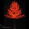 Outdoor led lighted artificial red maple tree