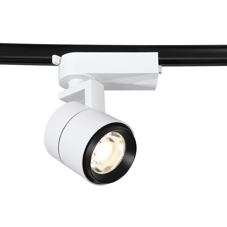 Hot selling commercial 20w Dimmable aluminum shop white black adjustable led track light