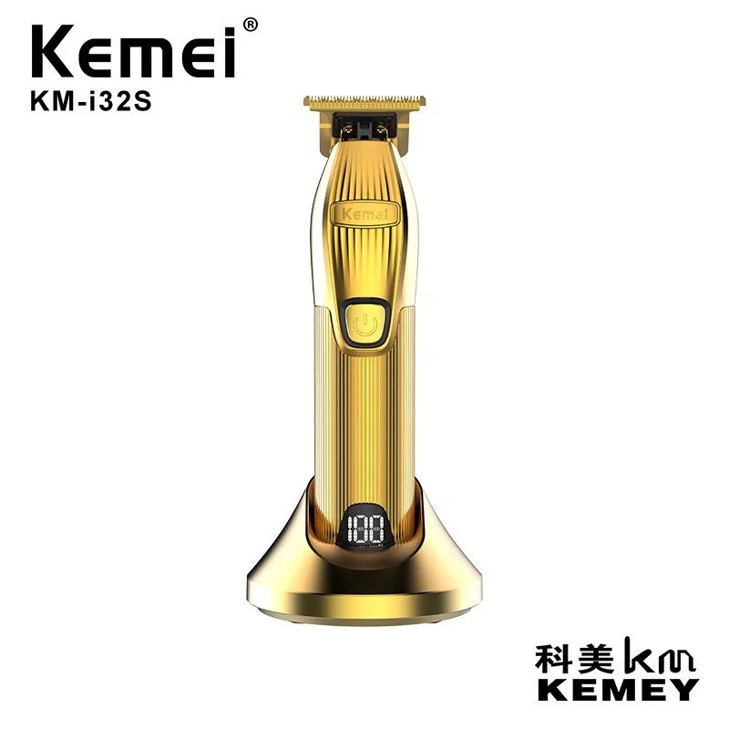 Kemei Km-i32s Golden Rechargeable Electric Hair Clipper With Charging Base  Lcd Digital Display Hair Trimmer Hair Cutting Machine - Buy Kemei  Professional Hair Clipper,Cordless Hair Trimmer,Hot Sale Electric Hair  Clipper Product on
