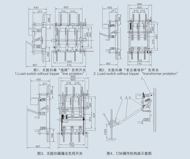 Крытая трехфазная нагрузка 12KV AC высоковольтная изолируя переключатель перерыва