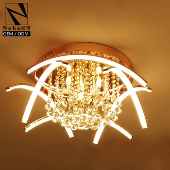 Neke High Quality Modern Rose Gold Led Crystal Chandelier Ceiling Lamp Buy Crystal Chandelier Ceiling Lamp Gold Crystal Ceiling Lamp Led Crystal