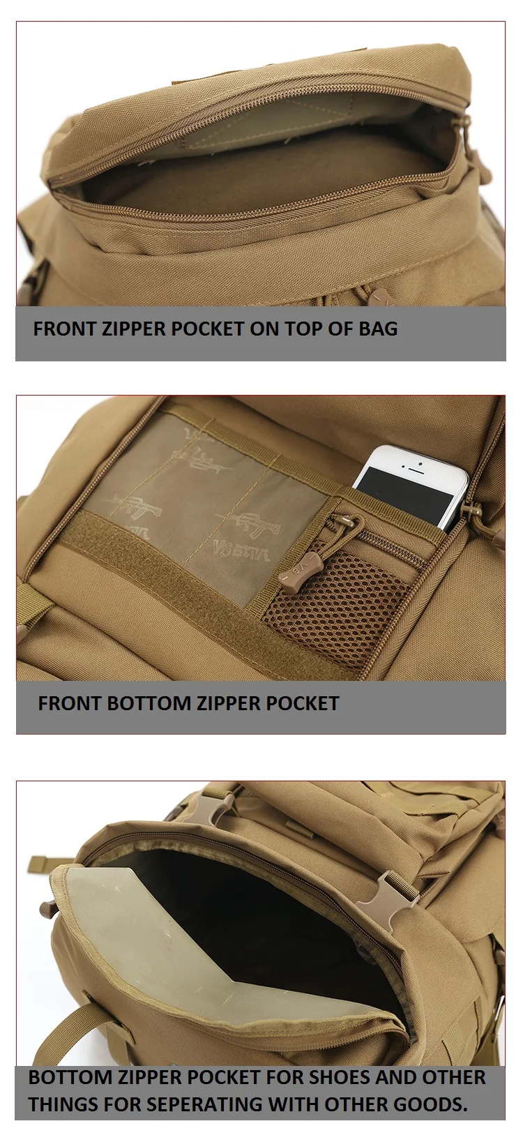 40l military travel backpack extra large  square backpack