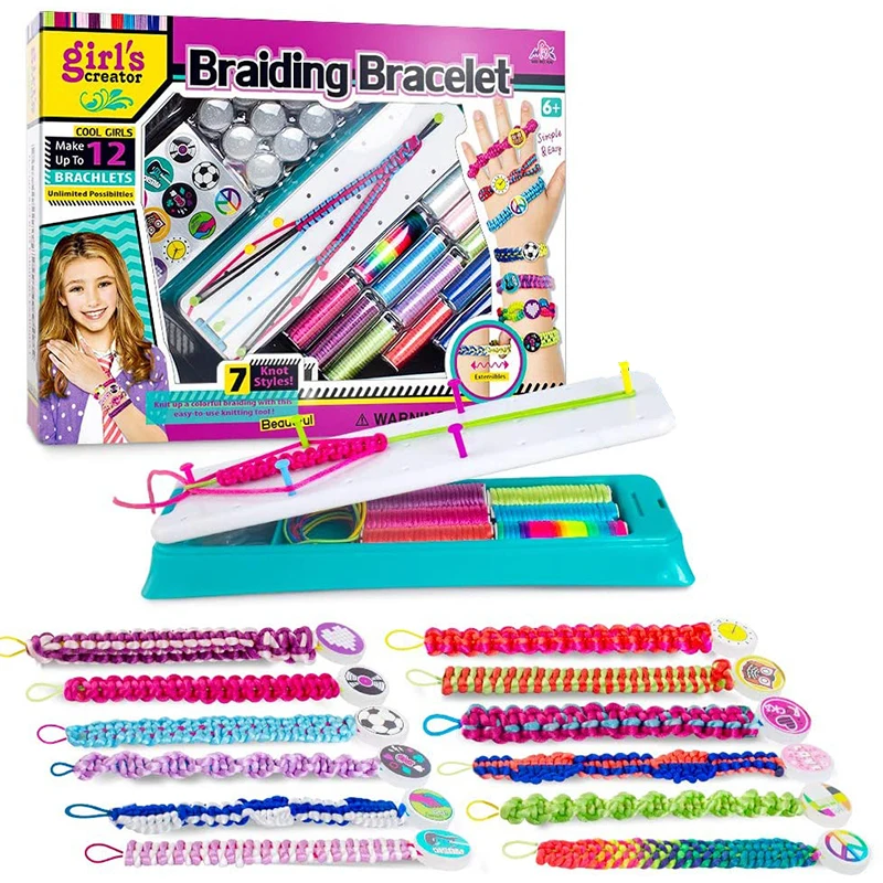 Friendship Bracelet Making Kit With 12 Different Colors Of Bracelet