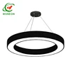 Single Tier Ring Height Adjustable black Circular Chandelier lighting