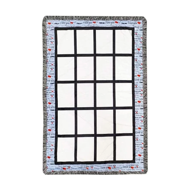 Valentine's Day Gift Polyester Flannel Panel Blank Sublimation Blanket