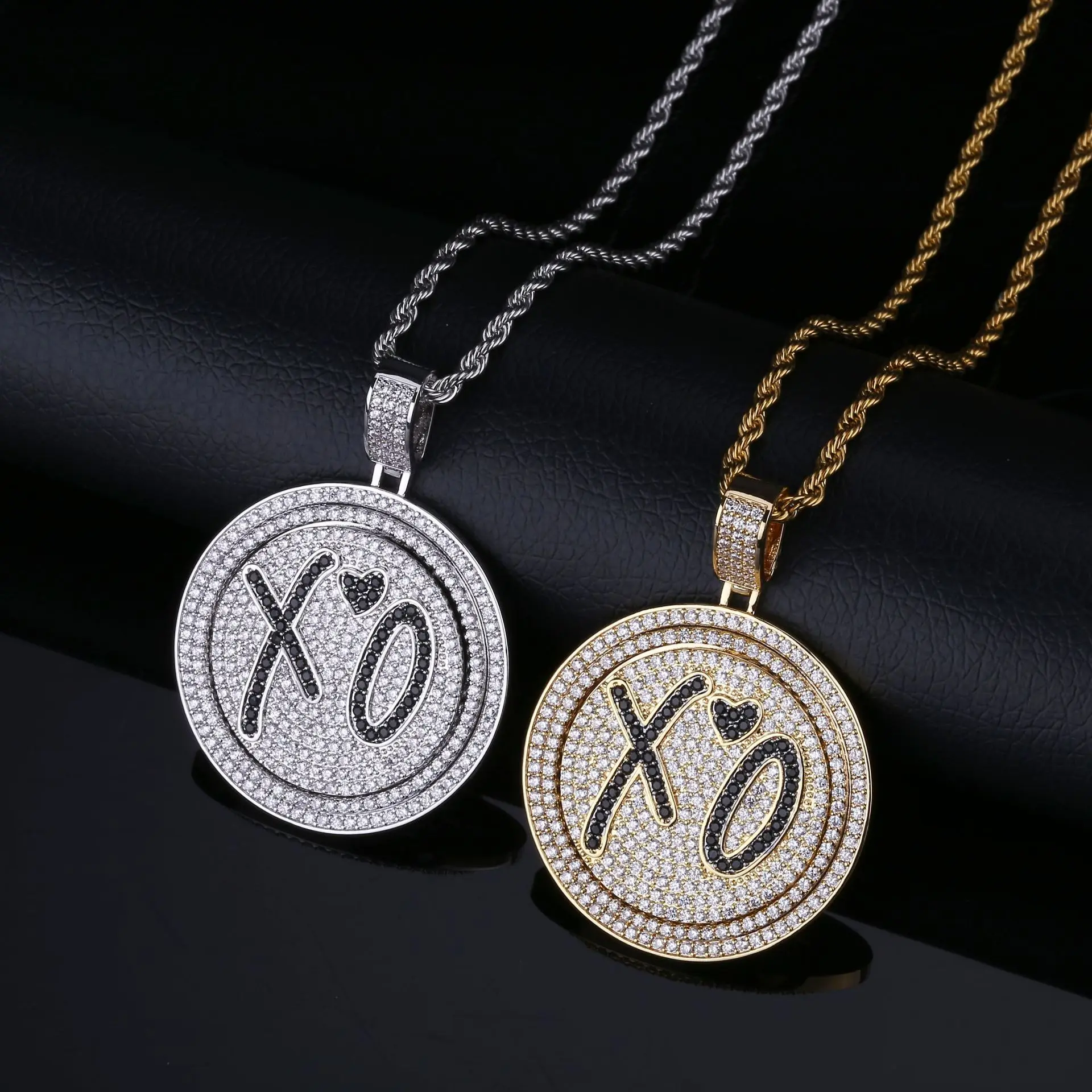 Xo Spinner Pendant,Cz Charms Jewelry 