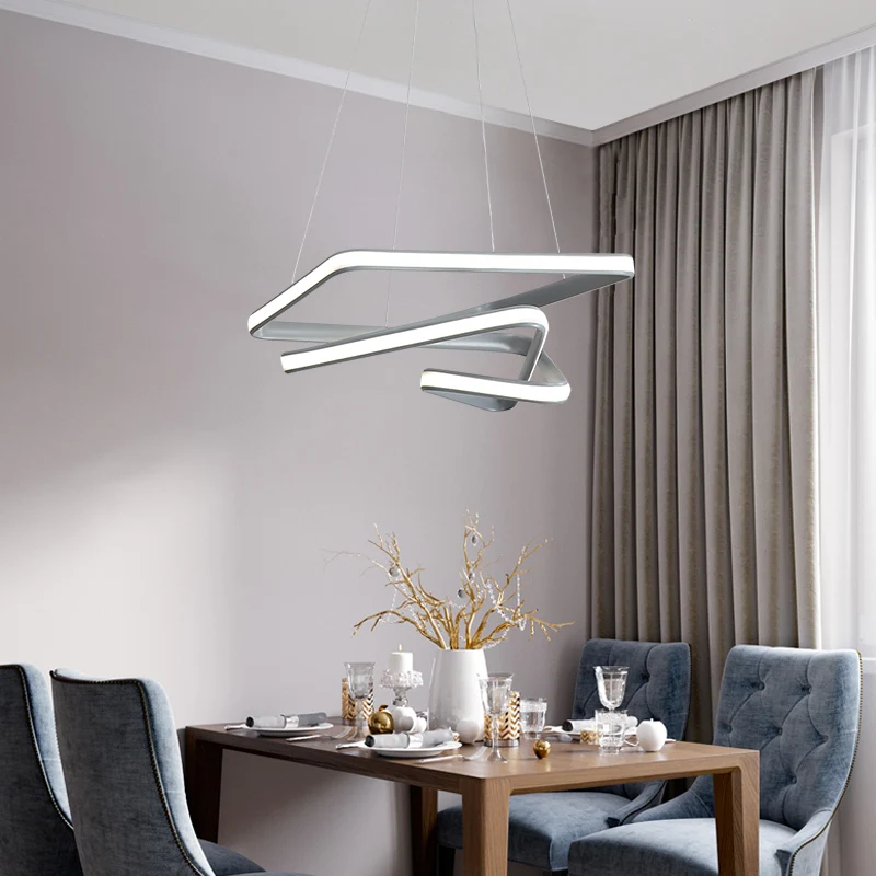 Factory direct sale aluminium pendant hanging light modernled chandelier for dining room