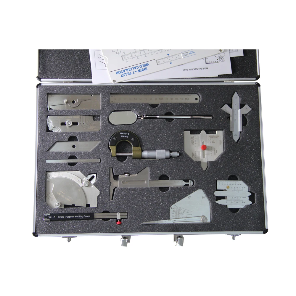 Dem Wg041 Inspection Tool Kit C/w Case 14pcs Fillet Welding Set Gage