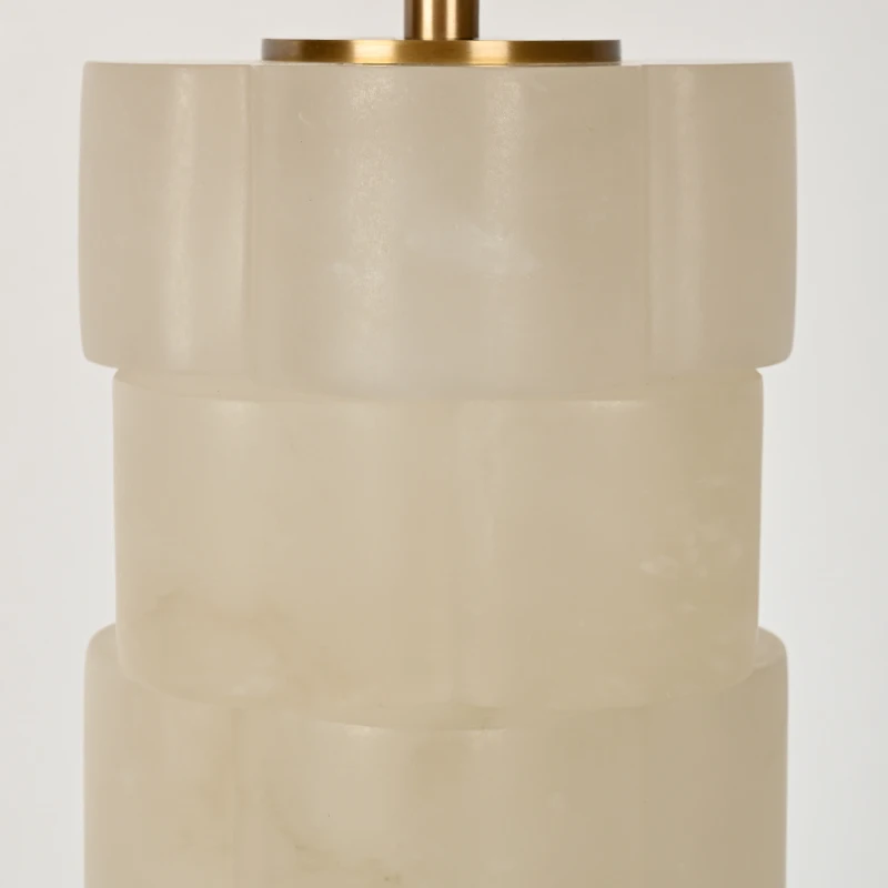 leaf clover brass bathroom lamp  alabaster base hotel marble table lamp