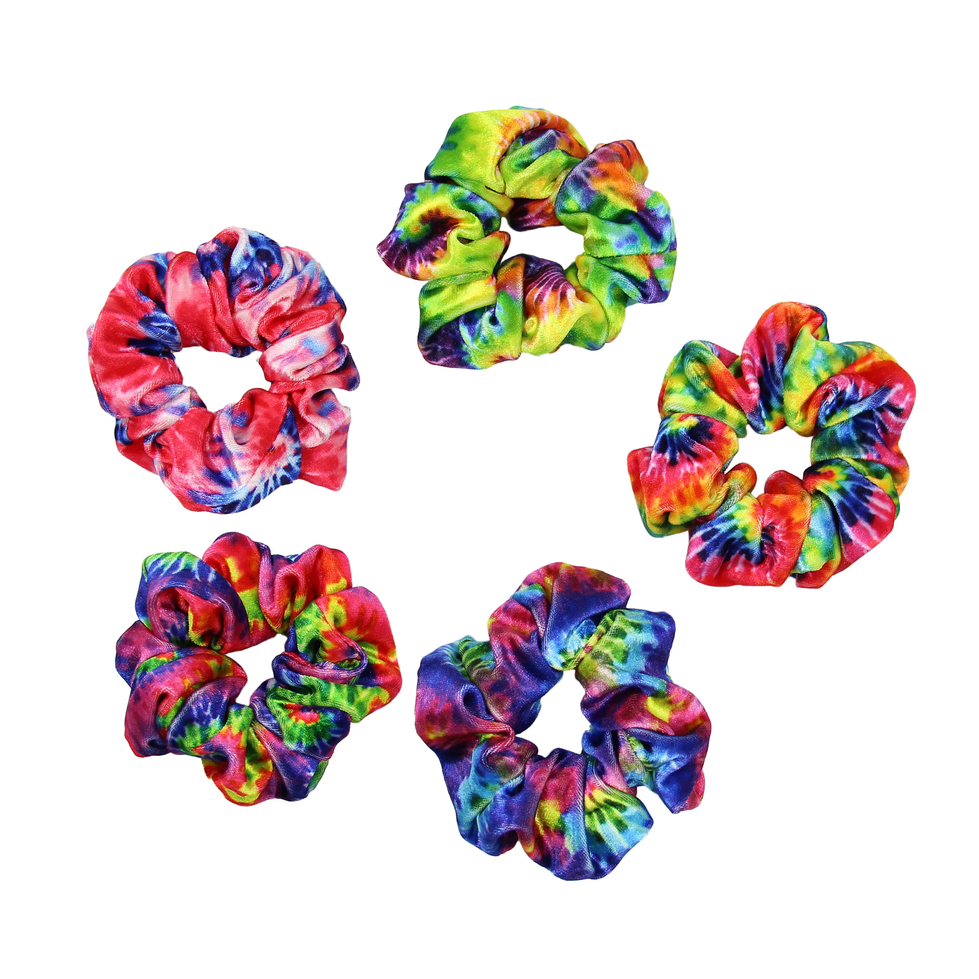 Hot Selling Bulk Solid Color Towel Fabric Terry Cheap Scrunchies Hair