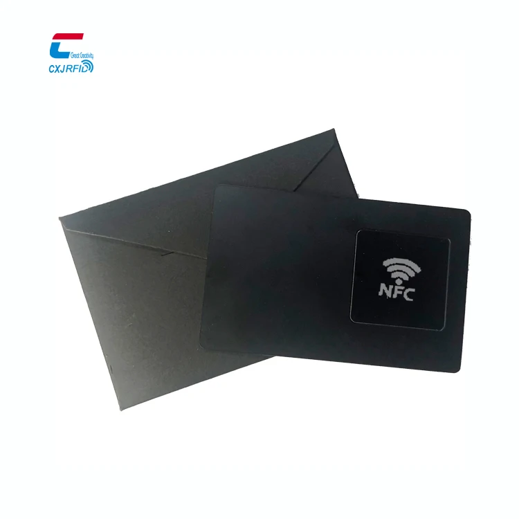 Credit Size Nfc Black Metal Card Smart Touch Nfc Business Card Laser Engrave Blank Steel