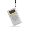 Prison Jail Use Pocket Size Mini FM AM Radio Clear Transparent Radio Receiver with Alarm Clock Function