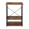 Top rated furniture manufacturers Industrial Kitchen Utility Storage Shelf wrought iron bakers rack with wood shelves