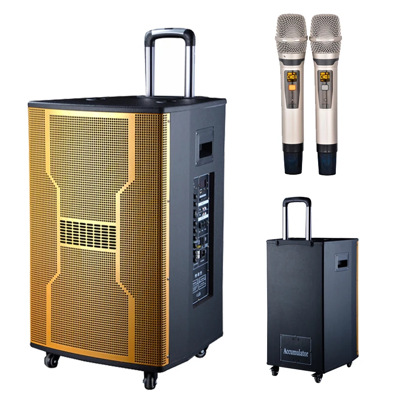 MBA new arrival product 15 inch woofer active speaker tweeter Audio wooden portable bluetooth wireless charger karaoke speaker - ANKUX.COM