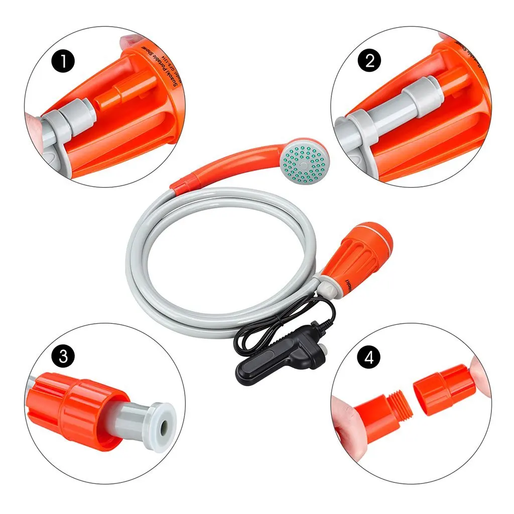 Cordless Shower System Battery Powered Portable Washer with High Pressure Pump for Pet Care Marine Use and Outdoor Sanitation factory