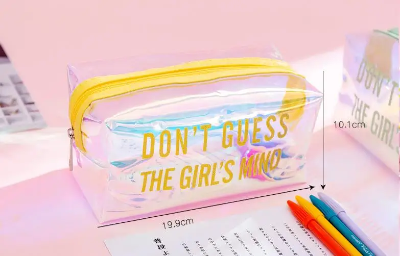 guess pink makeup bag