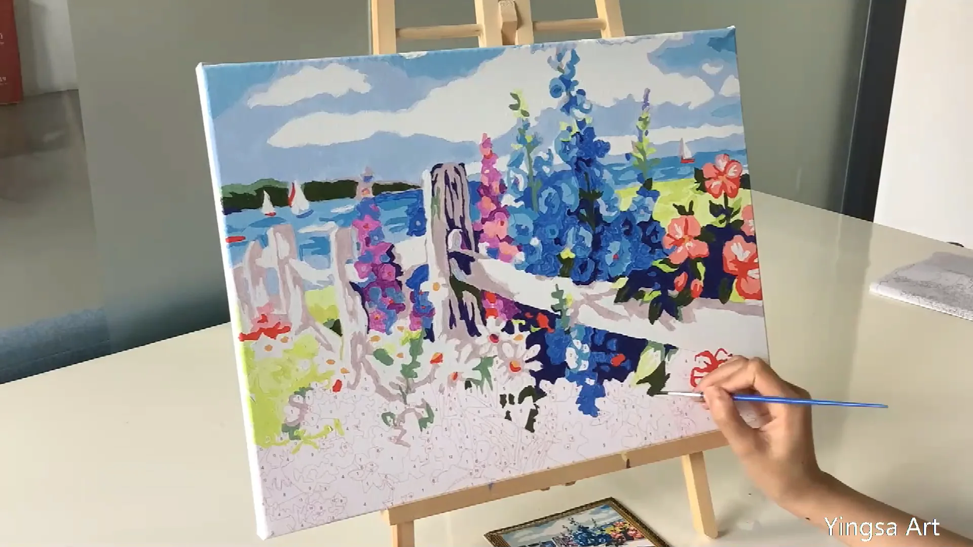 Frameless Picture Dancing Elegant Portrait Acrylic Painting By Numbers Girls Buy Red Dress