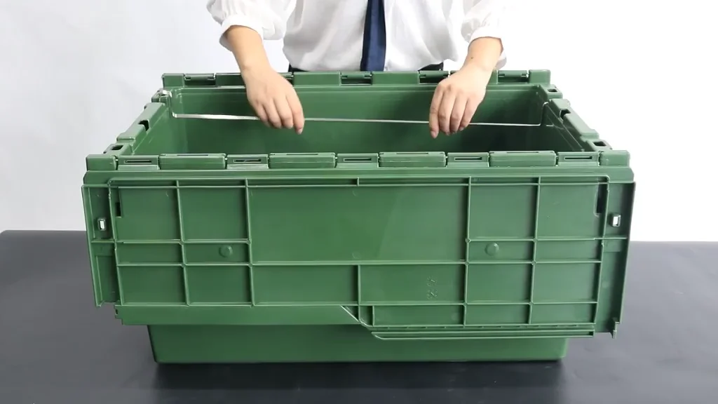 Qs Red Plastic Totes Stackable Moving Crates Straight Wall Containers