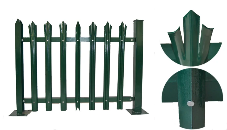 Fence Gate Powder-Coated Steel Fencing Outdoor Garden Security Barrier 4 Sizes 