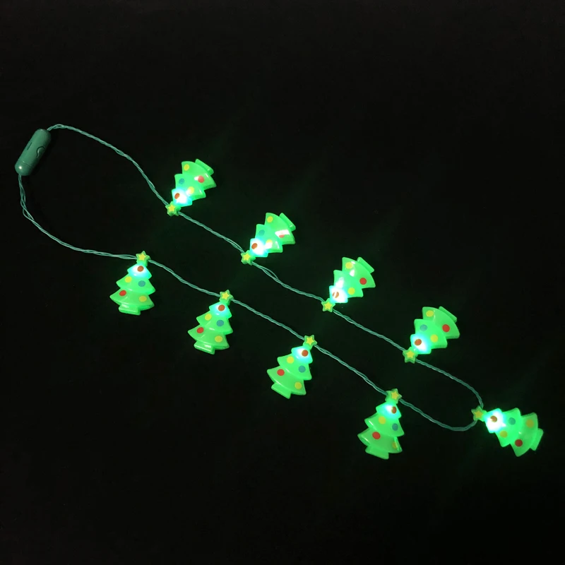 Christmas Tree Led Lighted Necklace For Party Buy Light Up Christmas