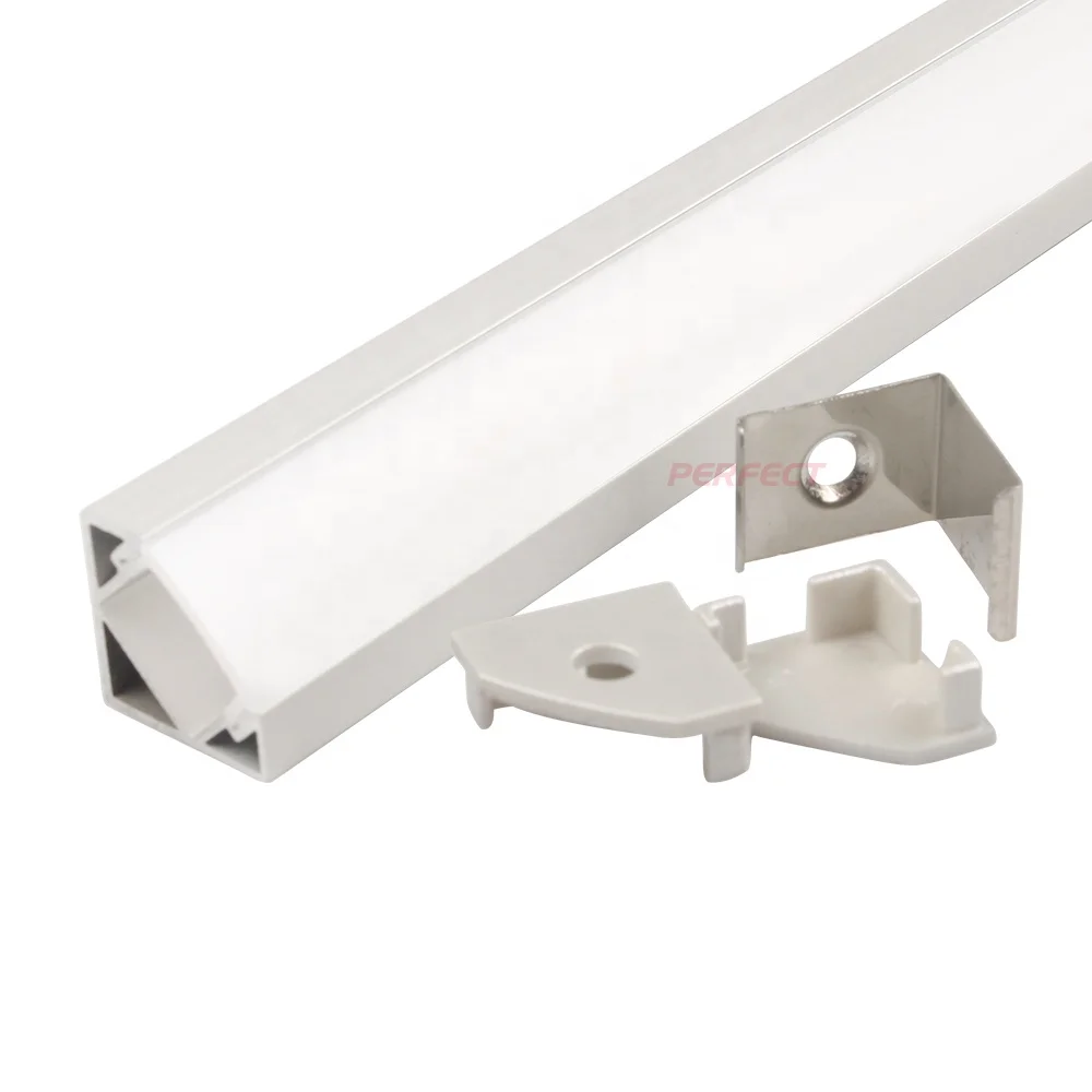 18*18 V extrusive anodize aluminum profile led strip light opal diffuser cover soft lights