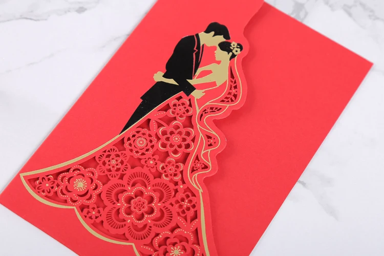 Nepali marriage invitation card chinese/korean/myanmar doc customised wedding invitation card for classic wedding card