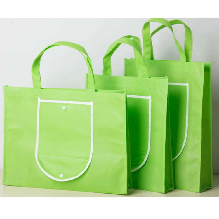 无纺布材料可重复使用的可折叠购物袋