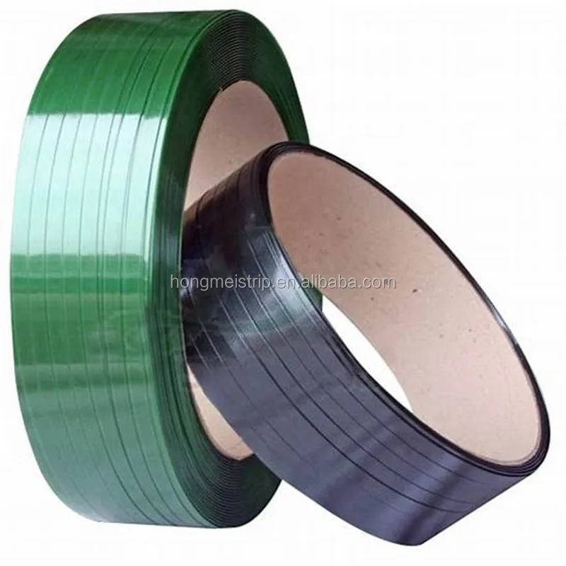 embossed polyester strap Smooth Green plastic pet strap band roll