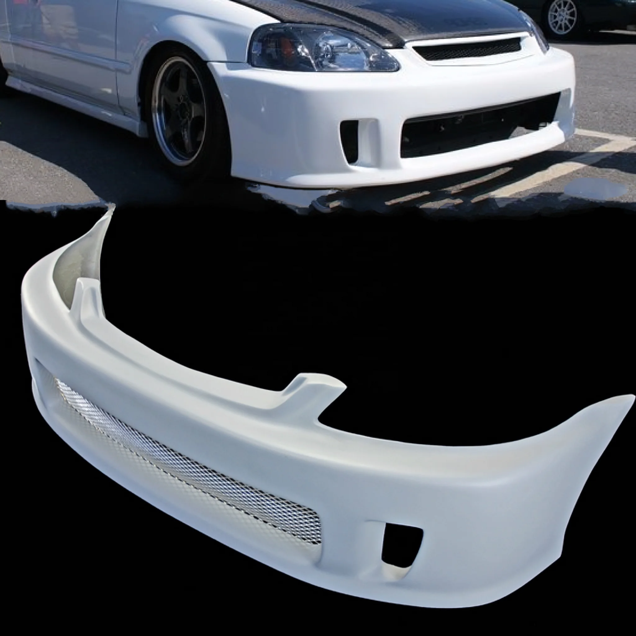 For 99-00 Honda Civic EK9, New Front Bumper | 100% Fitment Car