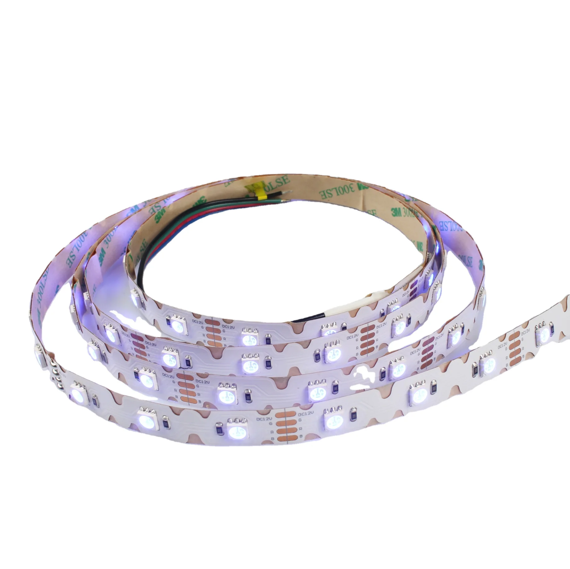 s shape 5m smd 5050 RGB S type width 12mm 10w/m led strip with adhesive tape