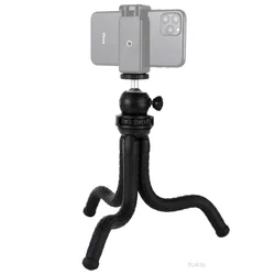 2021 PULUZ Mini Octopus Light Phone Flexible Desk Tripod Stand with Ball Head for Cameras GoPro Cellphone