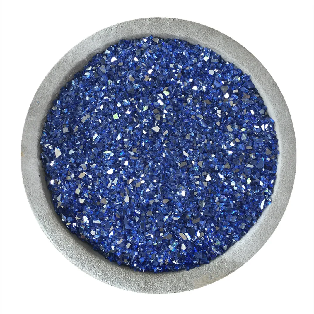 
Cobalt Blue Reflective Fire Glass Fire Pit Glass 