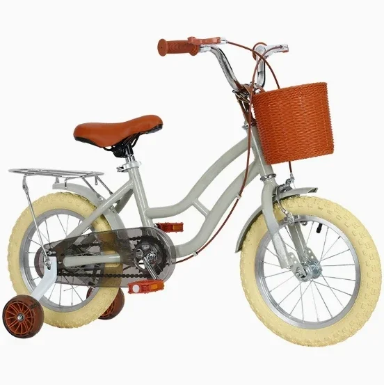 product girls princess bike 12 18 inch with rear seat  flash training wheels retro style kids bicycle-1