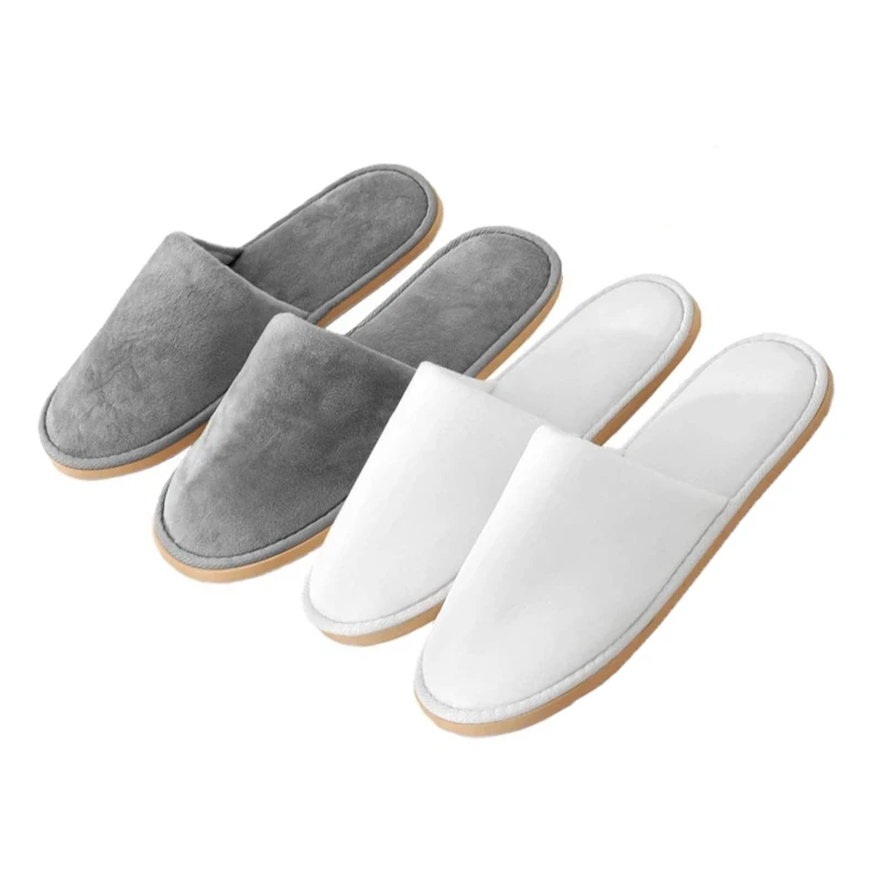 Fast Delivery Hotel Slipper 100 Cotton Waffle Embroider Close Toe