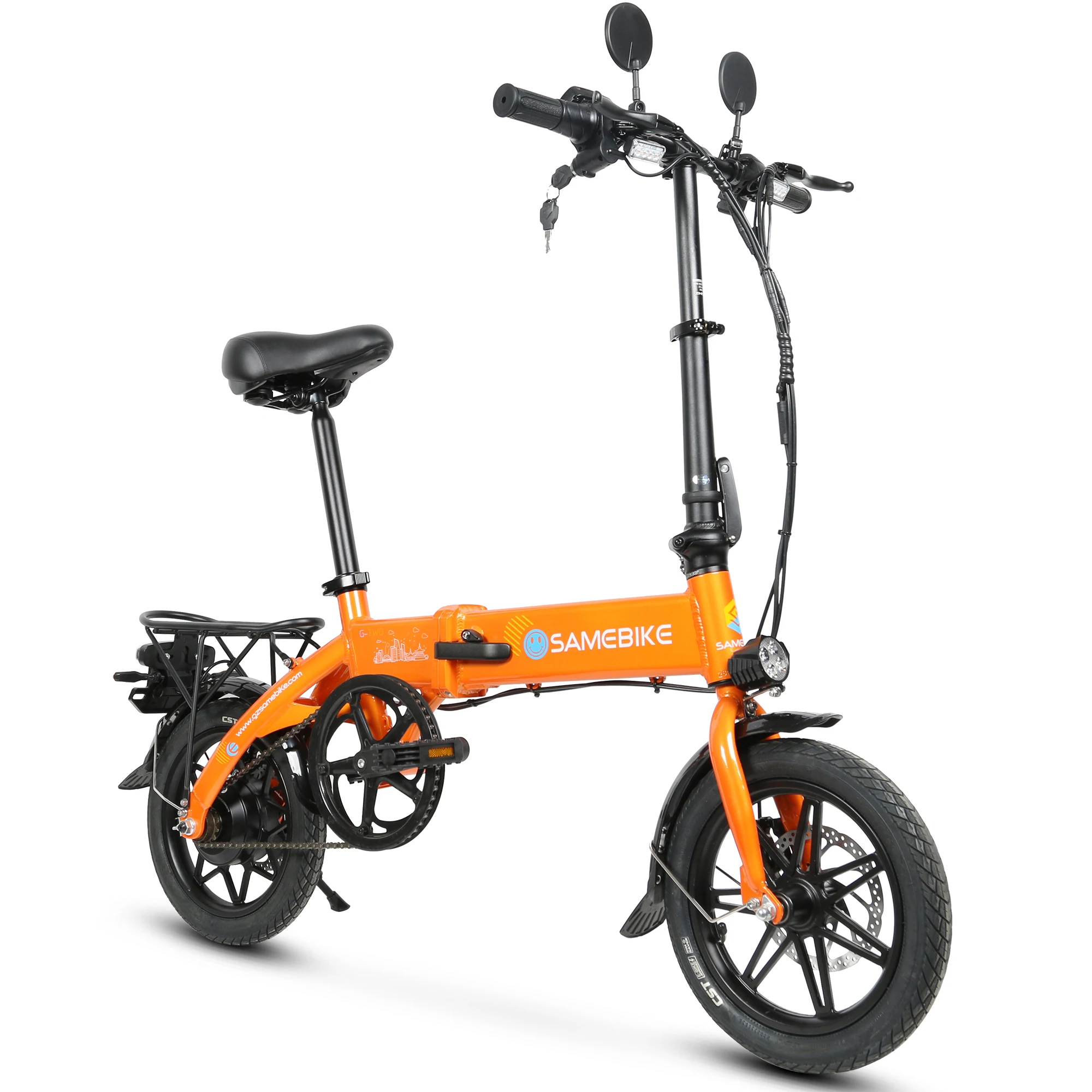 2024 SAMEBIKE Folding Electric Bike - 14 Inch Aluminum Frame